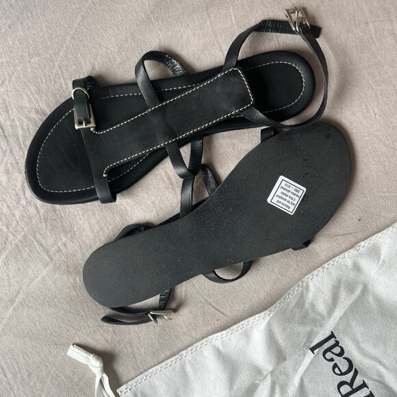 Prada Leather T-Strap Sandals Size US 9 - Picture 3 of 4